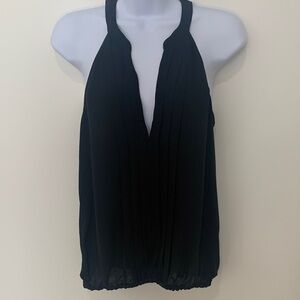 Joie Black Silk Classic Pleated Blouse - Sz S